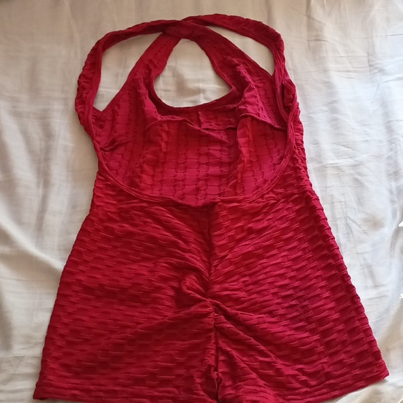 Shein red jumpsuit size 4 - Picture 4 of 5